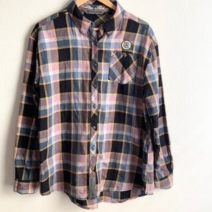 Harley Davidson Plaid Button Down Top
